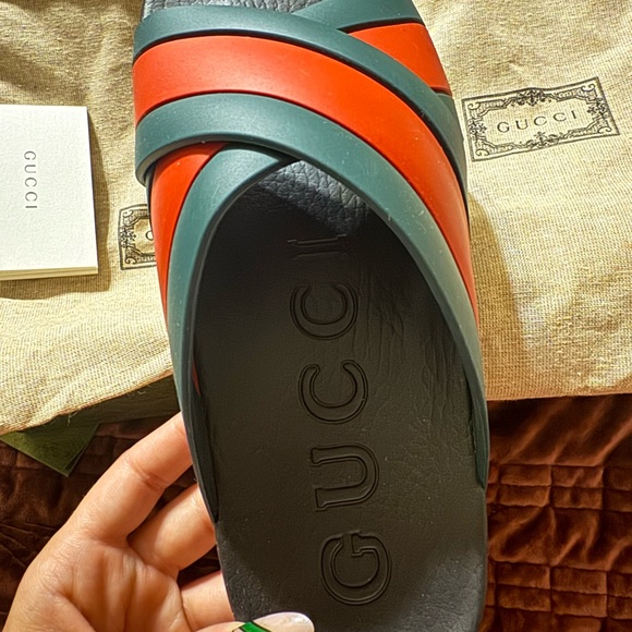 Brand NEW authentic Gucci criss cross slides EU38/US size 8 - Picture 4 of 4